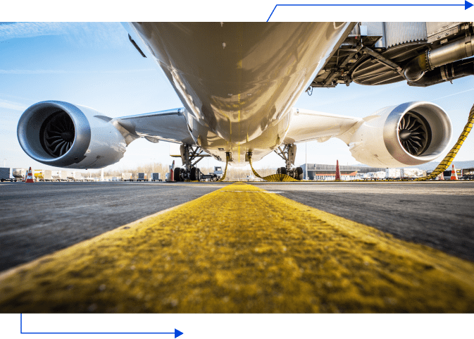 Plane on runway